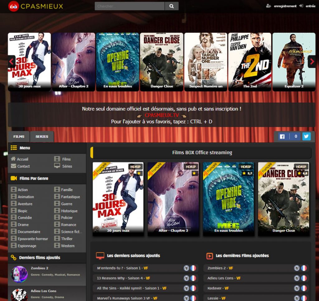 Site De Streaming Serie Tv CPASMIEUX.TV | TOP SITE STREAMING