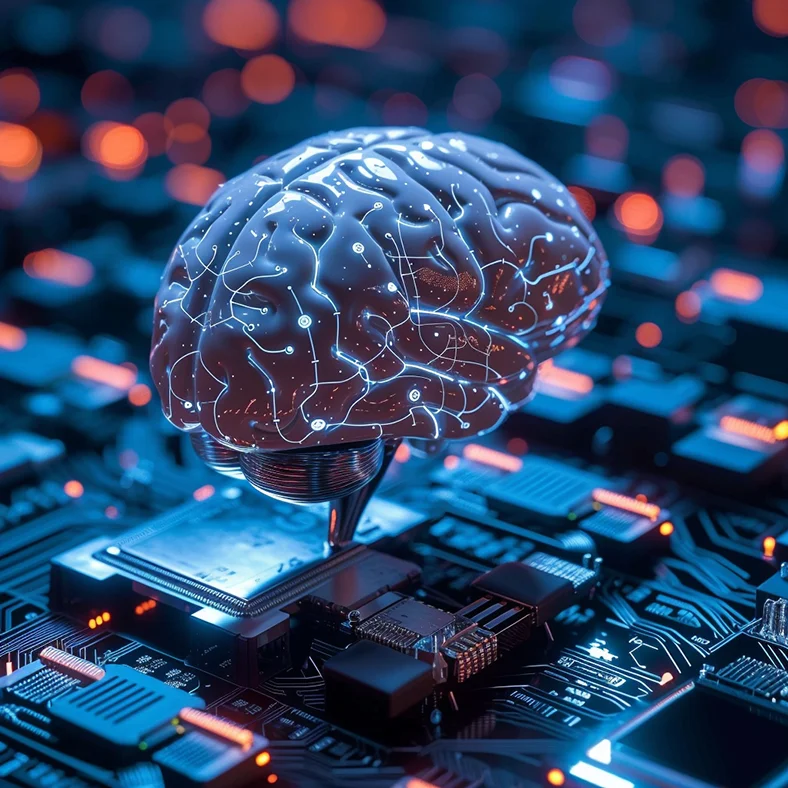 un cerveau représentant L'intelligence artificielle