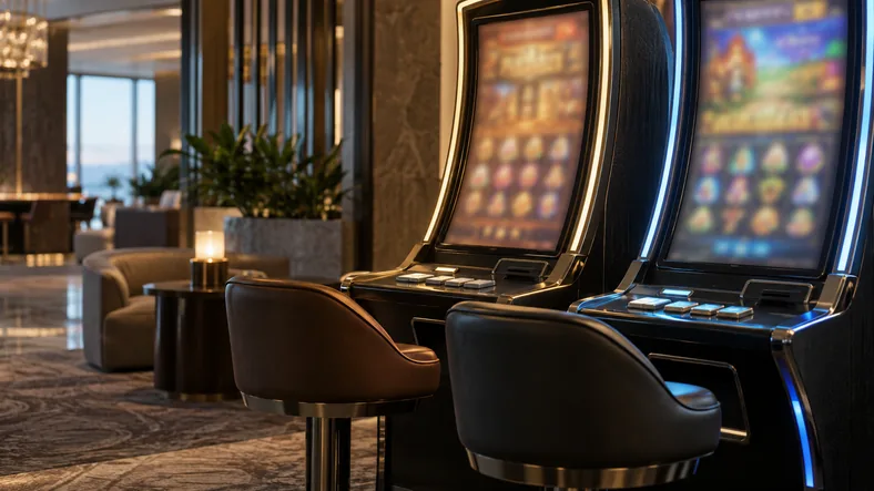 Machine à sous avec le meilleur RTP : comment comparer les jeux ? | TOP SITE STREAMING Deux machines à sous sans marque dans un salon de casino.