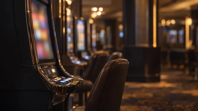 Quelle machine à sous paie le plus ? | TOP SITE STREAMING Une machine à sous isolée dans une allée de casino.